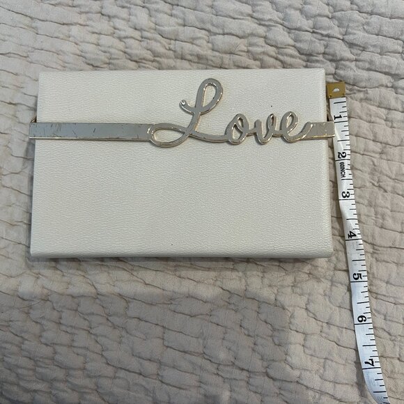 Charlotte Olympia White Leather LOVE Clutch - Picture 4 of 6